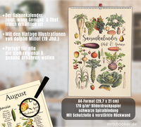 Dieser Kalender zeigt dir verschiedene saisonale und regionale Obst, Gemüse, Salat und Obst Sorten und wann diese verfügbar sind.