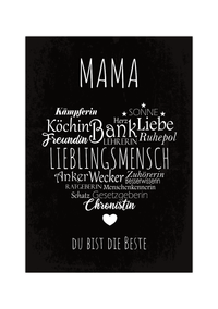 Dieses Poster eignet sich ideal als Geschenk für deine Mama zum Muttertag, Weihnachten, Geburtstag oder um einfach mal Danke zu sagen.