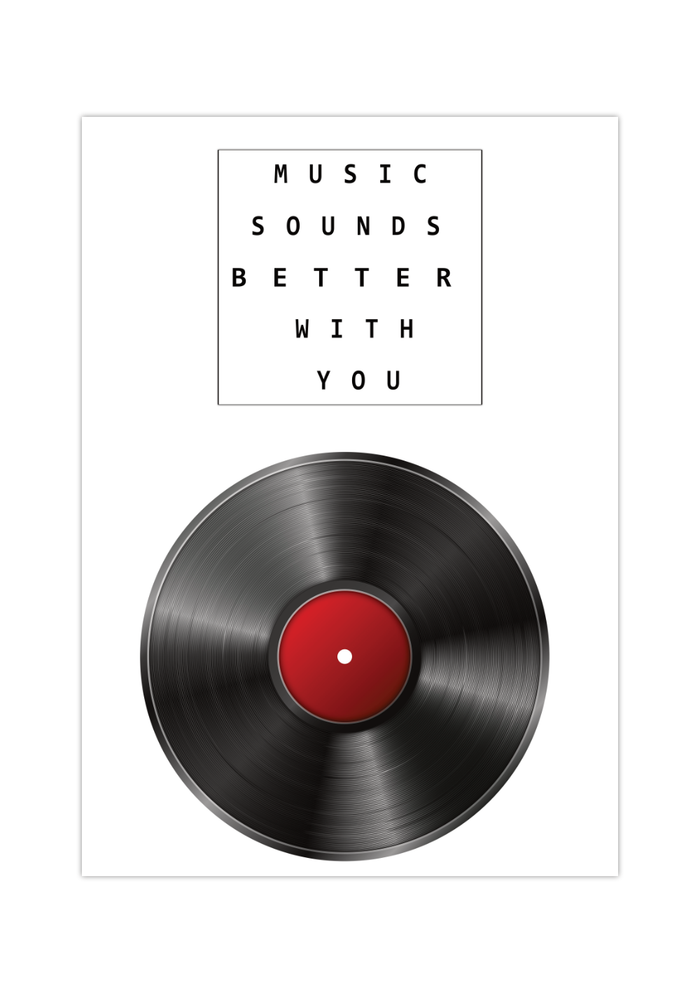 Cooles Schallplatten Poster für dein Wohnzimmer oder Proberaum. Diese Retro, Musik Deko ist für alle Singer, Songwriter und Produzenten, Sammler, Lehrer oder Fans dieses einzigartigen Sounds.