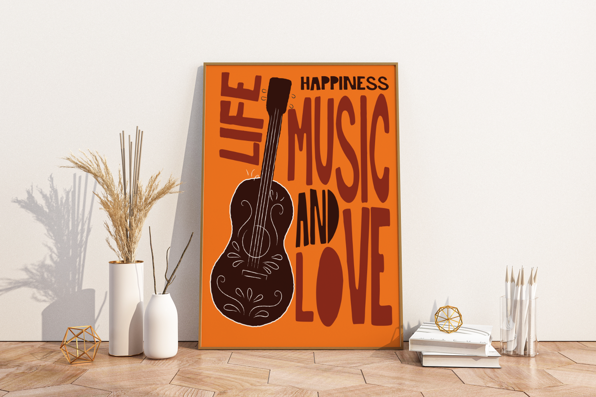 Das Bild zeigt das Poster mit Rahmen (das Poster wird ohne Rahmen geliefert).