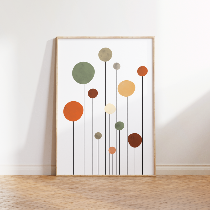 In dieser Kategorie findest du moderne und dekorative Kunst inspiriert von Mid-Century, Boho, Bauhaus und mehr.