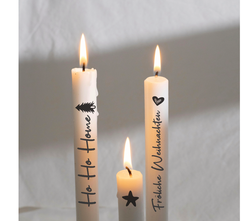 Weihnachten Rub-On Sticker für Keramik, Kerzen uvm. A4 Bastelmaterial deutsch