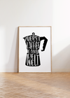 Poster Zuerst Kaffee | Küchenposter Bilder Küche