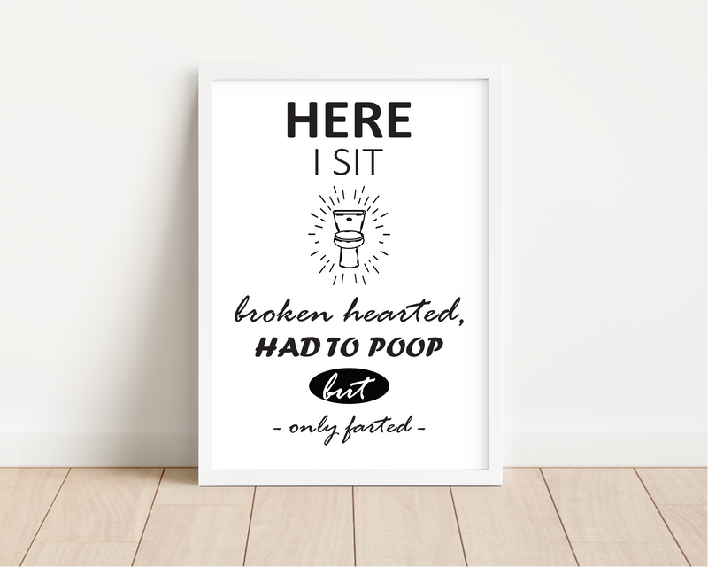 WC Poster | lustiges Gedicht Toiletten Deko