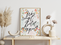 Das christliche Poster zeigt den Spruch des heiligen Augustinus der sagte "Wer singt betet doppelt" bzw. in Englisch " He who sings prays twice". 