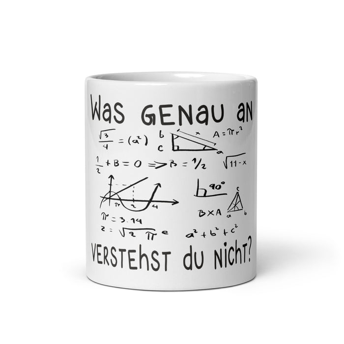 Diese lustige Lehrer Tasse mit Matheformeln darf in keinem Lehrerzimmer fehlen. Ideal als Geschenk für alle Mathelehrer.