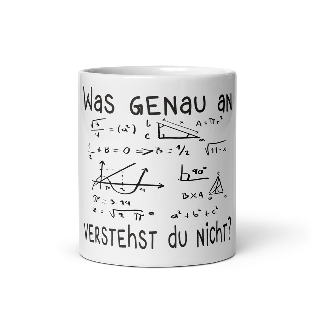 Diese lustige Lehrer Tasse mit Matheformeln darf in keinem Lehrerzimmer fehlen. Ideal als Geschenk für alle Mathelehrer.