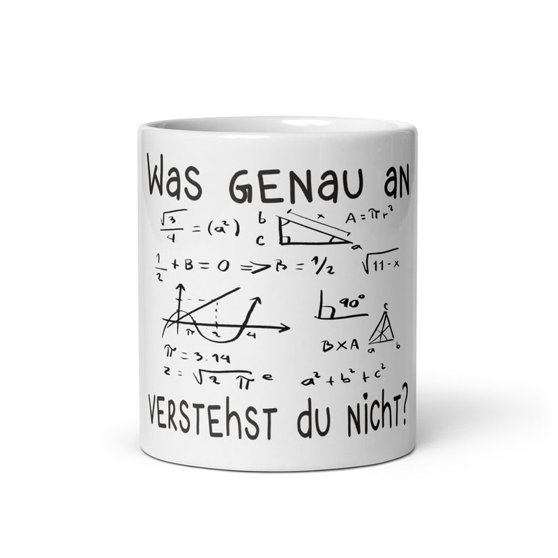 Diese lustige Lehrer Tasse mit Matheformeln darf in keinem Lehrerzimmer fehlen. Ideal als Geschenk für alle Mathelehrer.