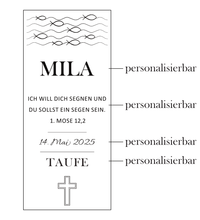 Kerzenhalter aus Holz für Teelicht mit Kreuz, christlichen Fischen & Gravur. Mit Name, Datum & Wunschtext personalisierbar. Geschenk zur Taufe & Kommunion.