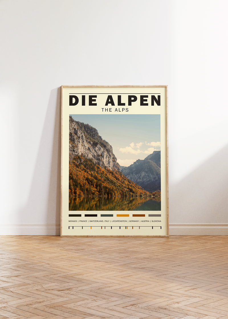 Tauchen Sie ein in die majestätische Schönheit der Alpen mit diesem atemberaubenden Poster.
