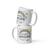 Dieses lustige Tasse mit dem Spruch "Ich Hasse Menschen" mit Regenbogen ist die perfekte Tasse für Morgenmuffel und Schreibtischtäter. 