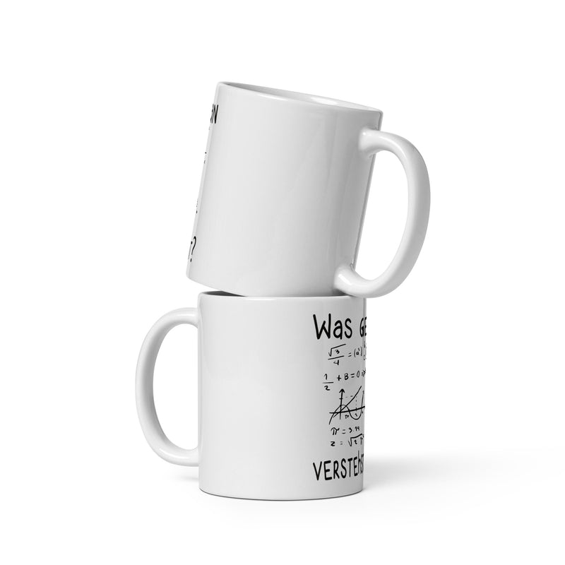 Diese lustige Lehrer Tasse mit Matheformeln darf in keinem Lehrerzimmer fehlen. Ideal als Geschenk für alle Mathelehrer.