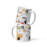 Die Tasse im floralen Design nutzt dir als täglicher Motivator. Auf der Kaffeetasse sind unterschiedliche Sprüche mit motivierenden und inspirierenden Sprüchen.