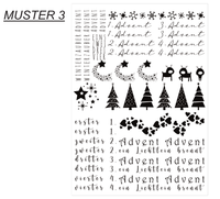 Verleih deiner Weihnachtsdekoration einen besonderen Touch mit unseren Rub-On Aufklebern, auch bekannt als Transferfolie.