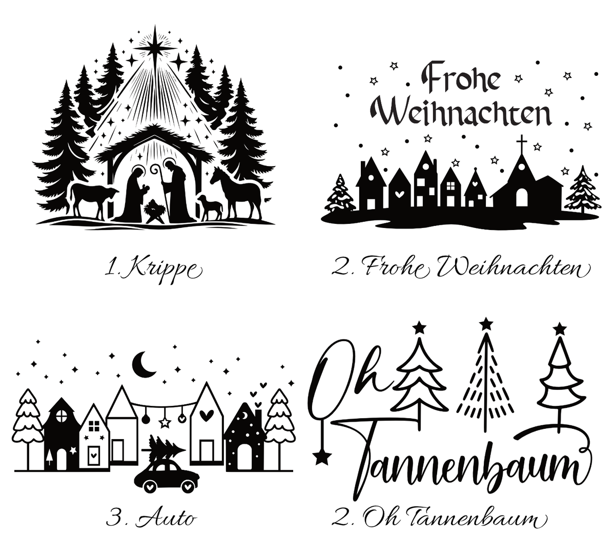 Teelichtglas zu Weihnachten.