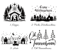 Teelichtglas zu Weihnachten.