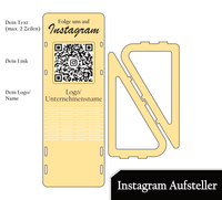 QR-Code Aufsteller – für Google Bewertungen, Instagram Follows & digitale Menükarten – personalisierbar