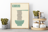 Poster Küche | japanische Ramen Nudeln minimalistisch