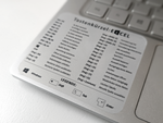 Aufkleber Tastenkürzel Excel für Windows | Laptop Shortcuts transparent