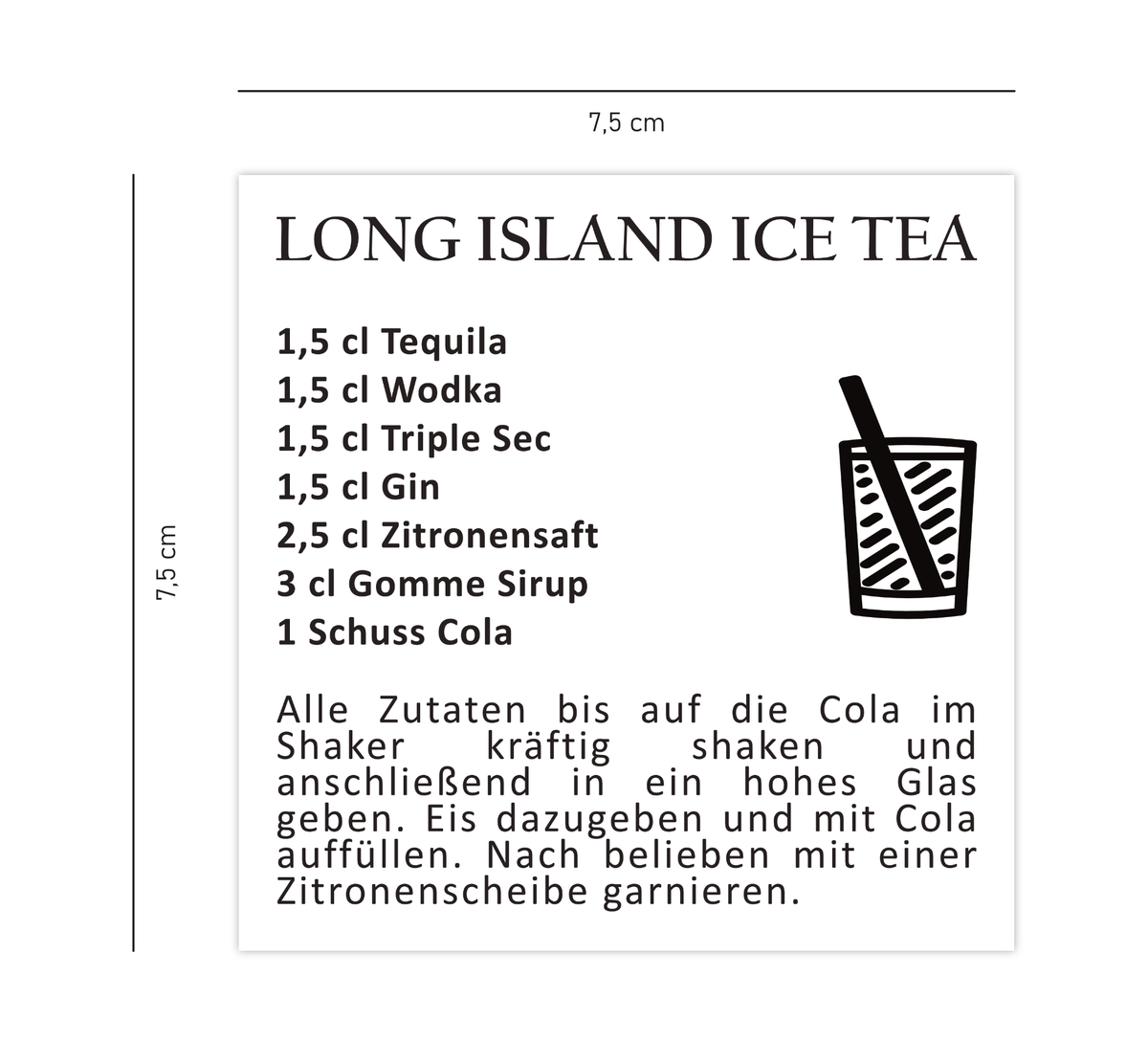 Das Set enthält 9 große Kühlschrankmagnete mit unterschiedlichen Cocktailrezepten.