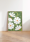 Dieses Poster zeigt dir minimalistisch dargestellte Blumen im Landhaus Stil.