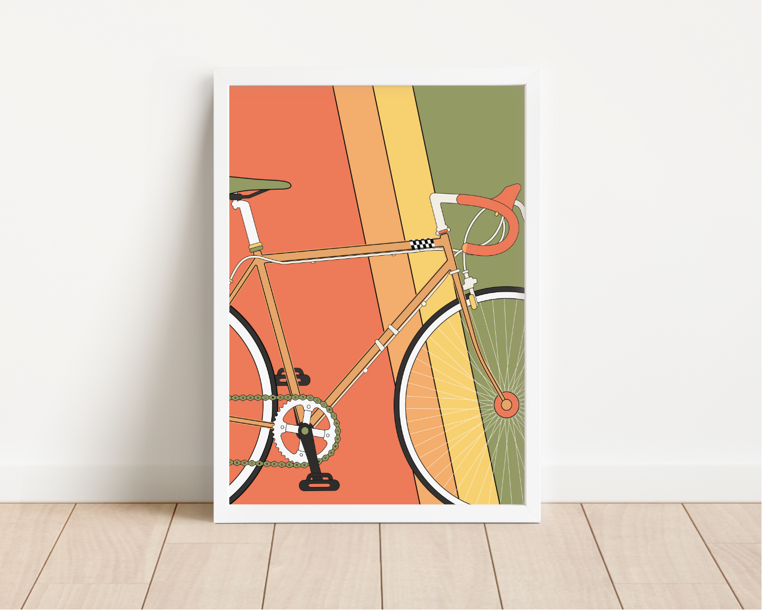 Fahrrad Poster Vintage Retro – Leinwanddruck 50x70 Cm, Motive Rennrad & Radfahren, Ohne Rahmen
