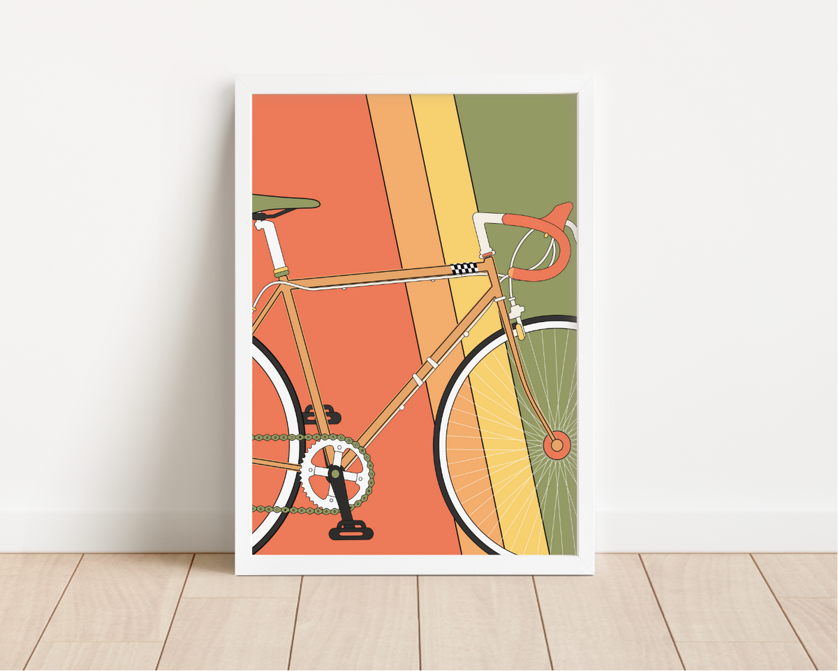 oranges rennrad Rennrad Poster