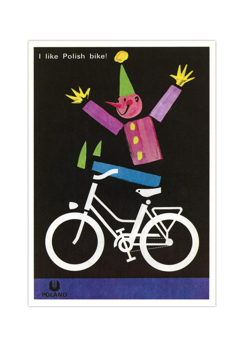 Bei dem Poster handelt es sich um den Nachdruck einer holländische Fahrrad-Werbung von Fongers Fahrrädern aus dem niederländischen Middelburg.