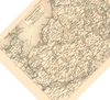 Das Poster einer Karte von Mecklenburg , Schwerin und Strelitz ist eine Vintage Lithographie aus Meyers Koversations-Lexikon aus dem Jahr 1890.