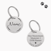 Die Hundemarke ist beidseitig individualisierbar, sodass Sie Namen, Telefonnummern und Adresse problemlos personalisieren können.