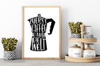 Dieses Kaffeeposter ist die ideale Küchendeko für Espresso Liebhaber.