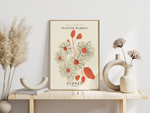 Das Poster ist ein fiktives Bild des Blumenmarktes in Sydney, Australien. 