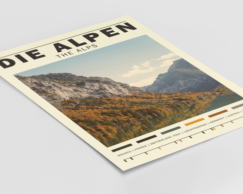 Tauchen Sie ein in die majestätische Schönheit der Alpen mit diesem atemberaubenden Poster.