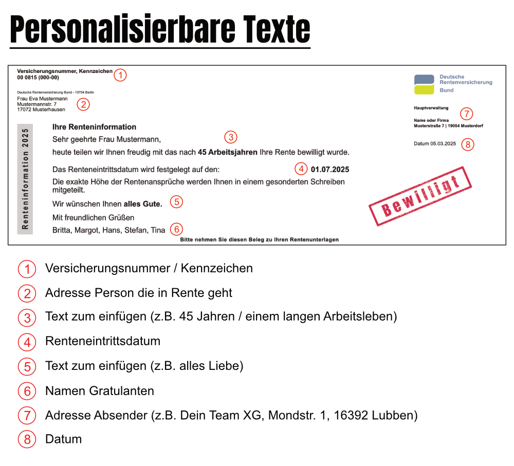 Tasse Rente | Renteneintrittsbescheid personalisierbar 0,3 L