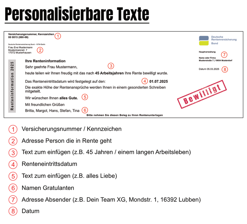 Tasse Rente | Renteneintrittsbescheid personalisierbar 0,3 L
