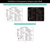 Der abwaschbare Aufkleber zeigt die nützlichsten deutschen Tastenkürzel für Windows. Der Aufkleber ist in transparent, schwarz oder weiß erhältlich.&nbsp;