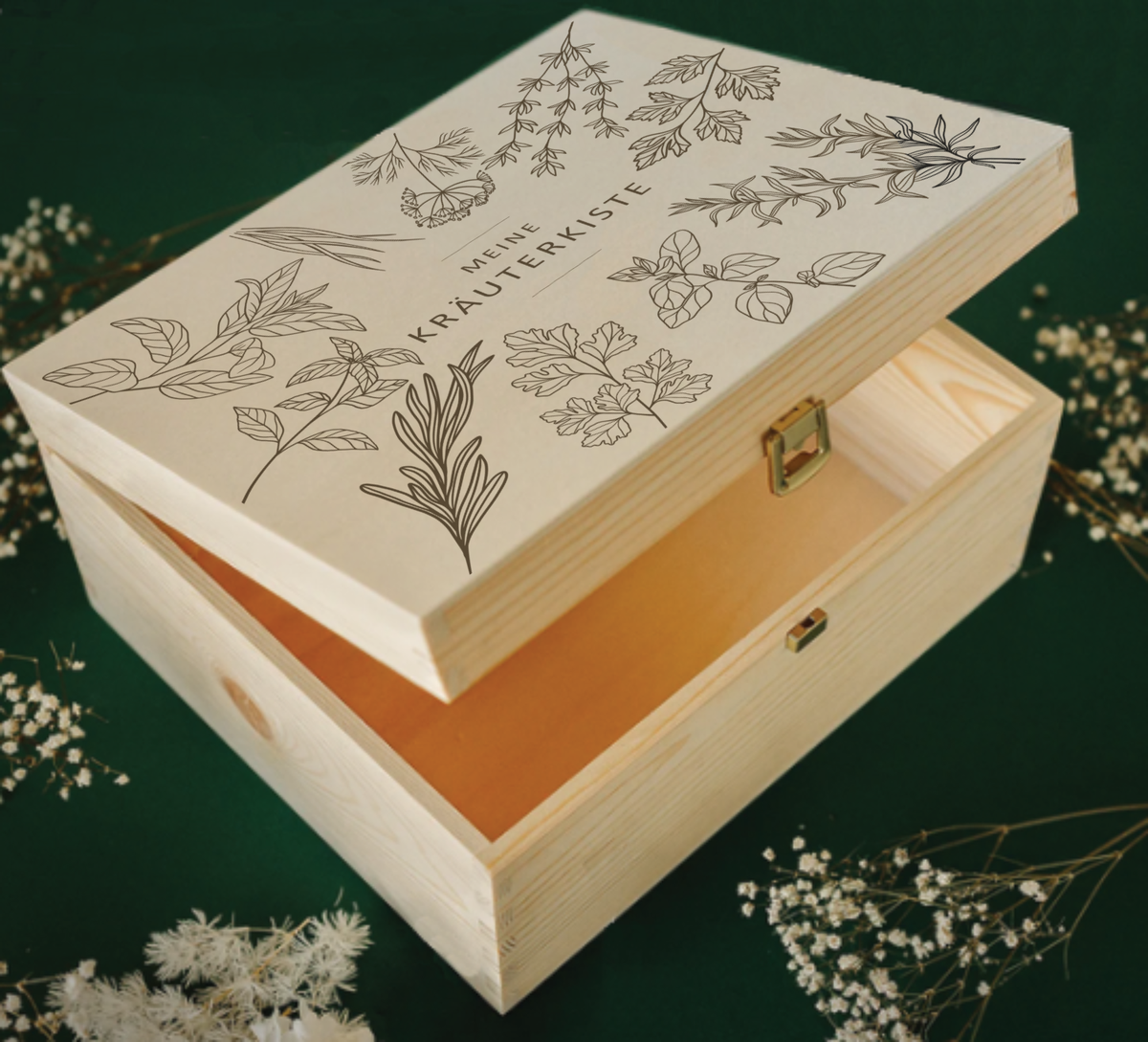 Diese Saatgutbox mit Kräutersaat aus unbehandeltem Holz ist das perfekte Geschenk für alle Gärtner und Gartenfreunde. 