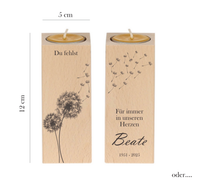 Trauergeschenk Trauerlicht | Trauer Trauerkerze personalisiert Holz