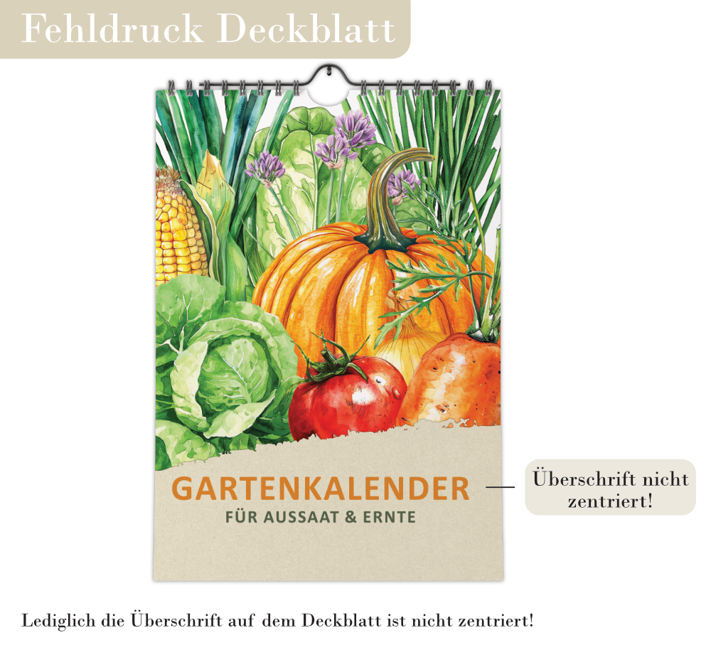 Gartenkalender für Aussaat und Ernte | Saisonkalender Gemüse A4