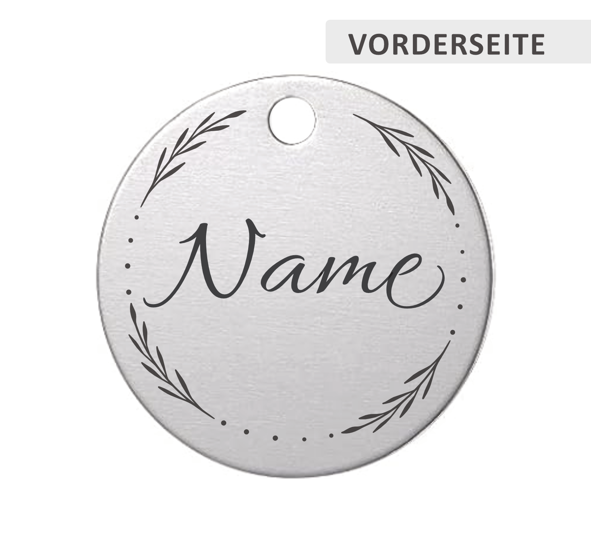 Die Hundemarke ist beidseitig individualisierbar, sodass Sie Namen, Telefonnummern und Adresse problemlos personalisieren können.