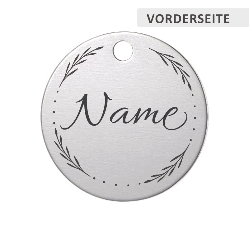 Die Hundemarke ist beidseitig individualisierbar, sodass Sie Namen, Telefonnummern und Adresse problemlos personalisieren können.