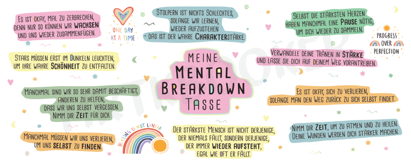 Diese motivierende Tasse hilft dir über deinen mentalen Breakdown hinüber. 