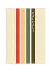 Dieses Bauhaus Poster zeigt dir eine vier Rechtecke in Rot, Gelb, Grün und Braun.
