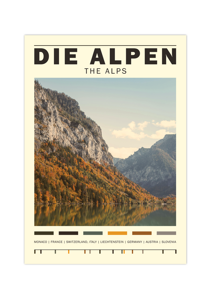 Tauchen Sie ein in die majestätische Schönheit der Alpen mit diesem atemberaubenden Poster.