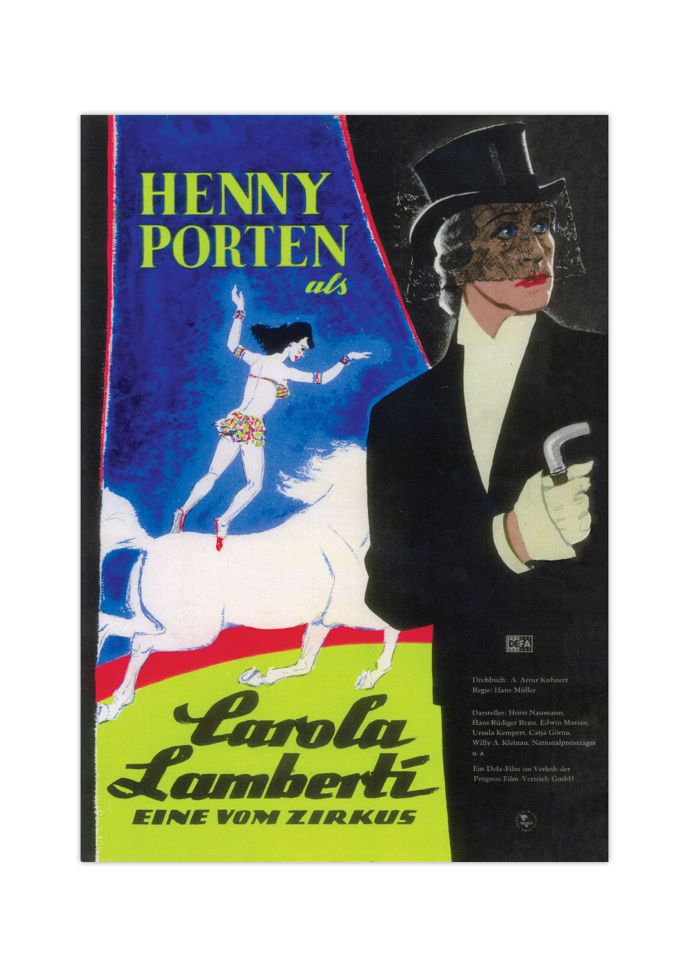 Bei dem Poster handelt es sich um den Nachdruck eines Filmplakates aus der DDR zum deutschen Film "Carola Lamberti – Eine von Zirkus". 