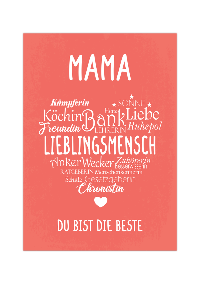Dieses Poster eignet sich ideal als Geschenk für deine Mama zum Muttertag, Weihnachten, Geburtstag oder um einfach mal Danke zu sagen. 