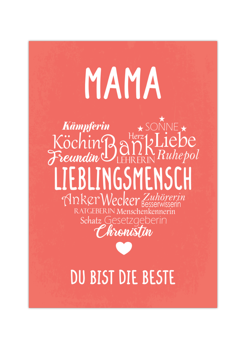 Dieses Poster eignet sich ideal als Geschenk für deine Mama zum Muttertag, Weihnachten, Geburtstag oder um einfach mal Danke zu sagen. 