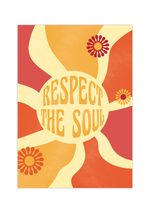 Dieses tolle Hippie-Poster im 60er Jahre Stil in Rot, Orange und Beige versprüht in jedem Zimmer den Flair von Woodstock und der Zeit von Sex, Drugs and Rock ’n’ Roll.