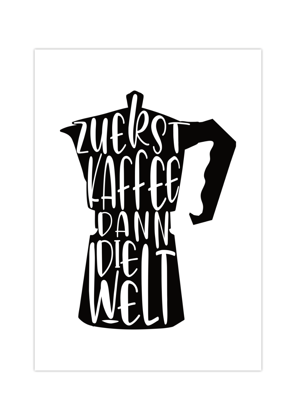 Dieses Kaffeeposter ist die ideale Küchendeko für Espresso Liebhaber.