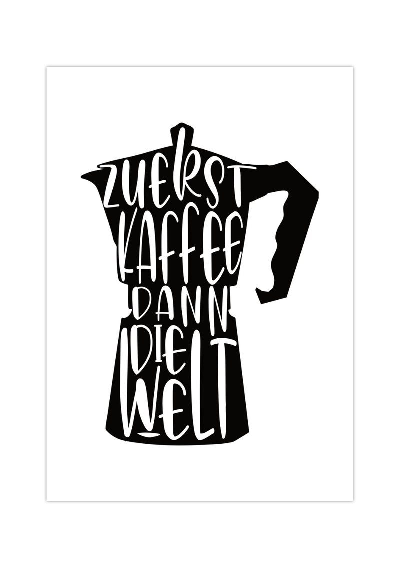 Dieses Kaffeeposter ist die ideale Küchendeko für Espresso Liebhaber.